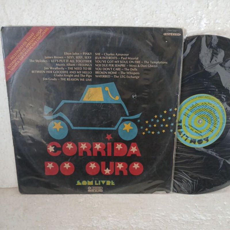 lp corrida do ouro internacional 1974  - trilha sonora original da novela - disco de vinil
