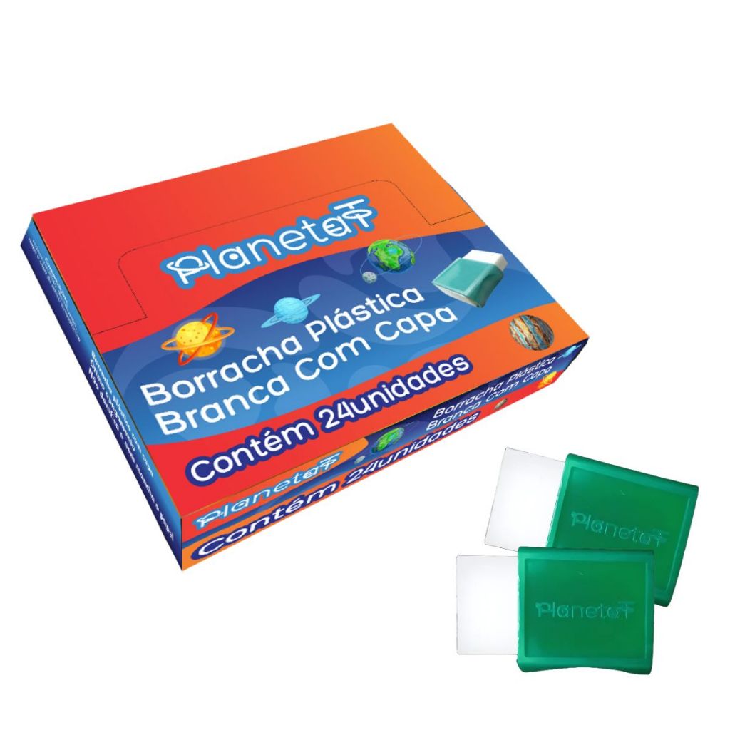 24un Borracha com Capa Borracha para Apagar Lápis Material Escolar Borracha Branca em Oferta na Shopee