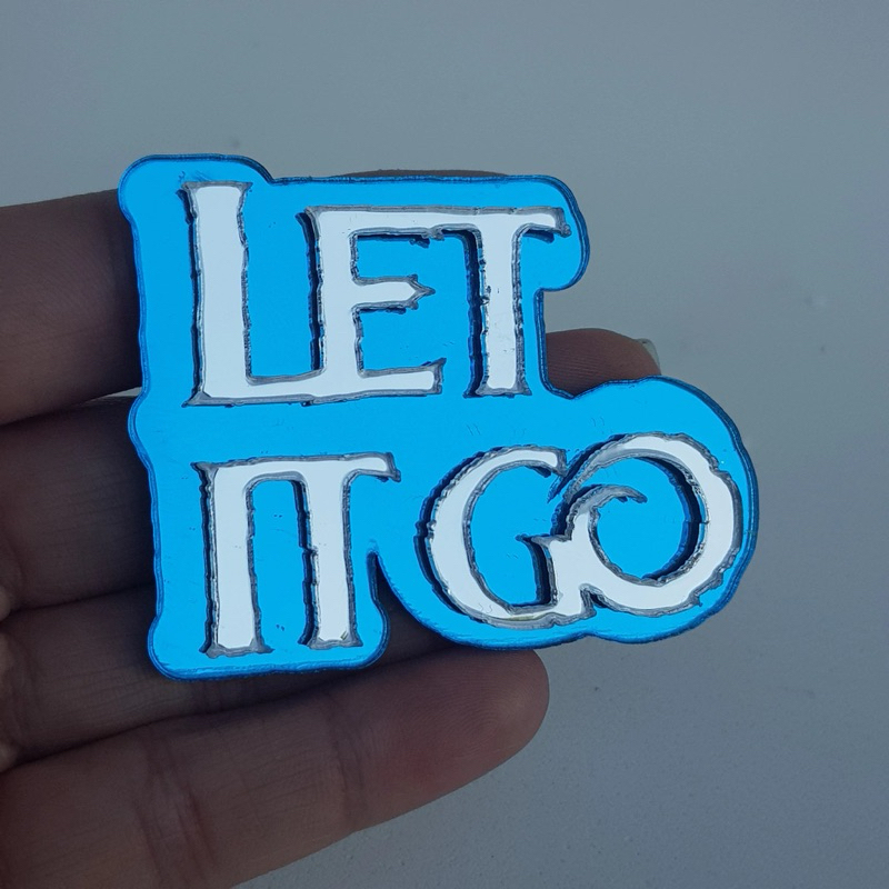 Aplique Let It Go Frozen (6cm)- Aplique acrílico Festa Frozen