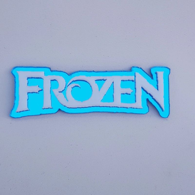 Aplique Frozen Acrílico espelhado 10cm / Aplique Festa Frozen