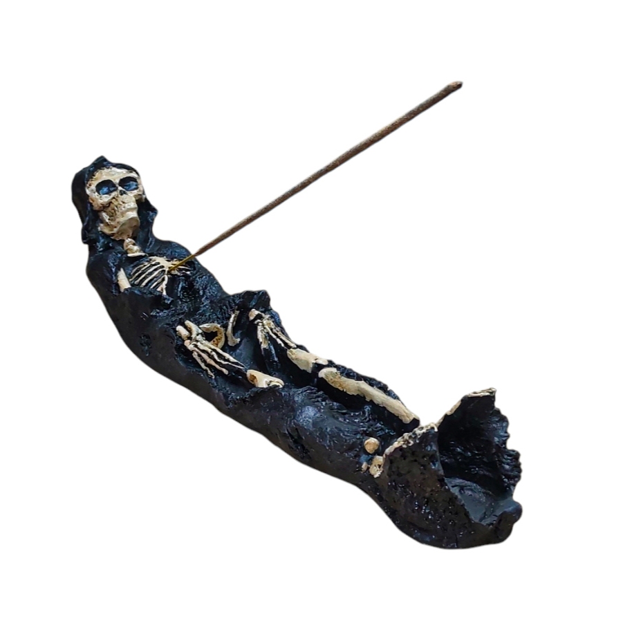 Incensário Caveira Crânio Terro Suporte Vareta Incenso Decorativo da Morte em Oferta na Shopee