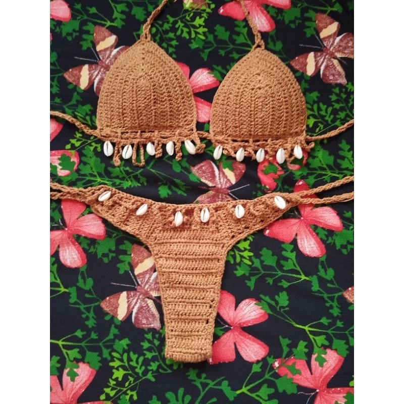 Biquíni de Crochê com Buzios - Comprar com Melhor Preço em Outros