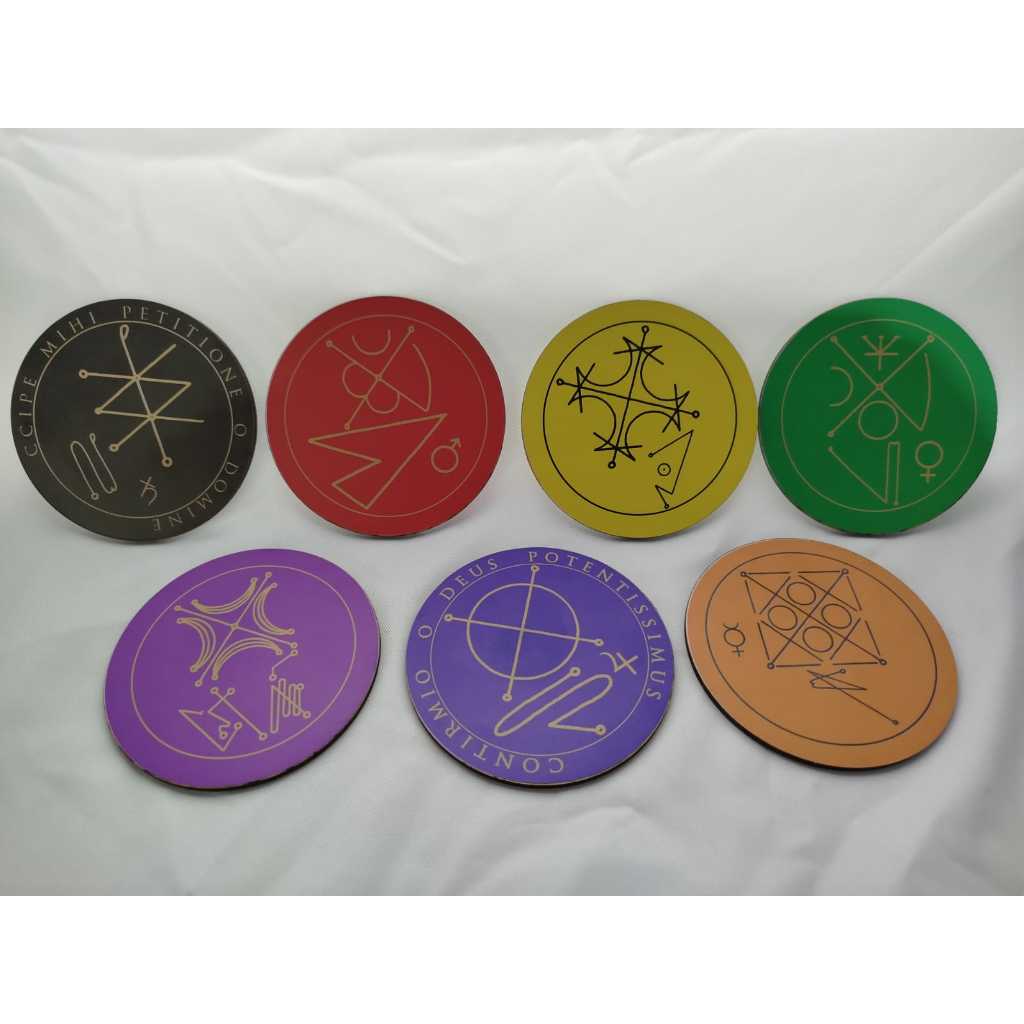 7 sigilos Planetários e quadrados mágicos colorido 7 selos quadrados mágicos anjos arcanjos ritual quadrados magikos