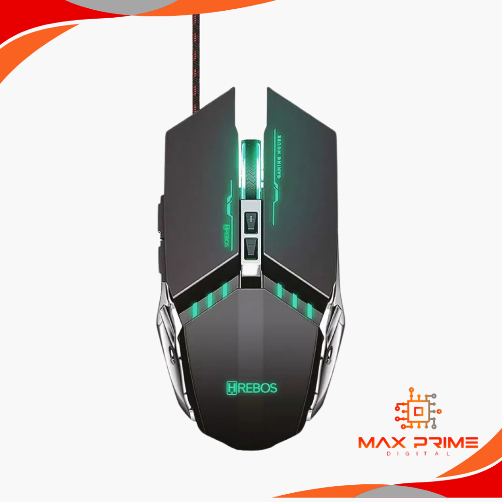 Detalhes do Mouse Led Light Gamer Ergonomico Hs-311