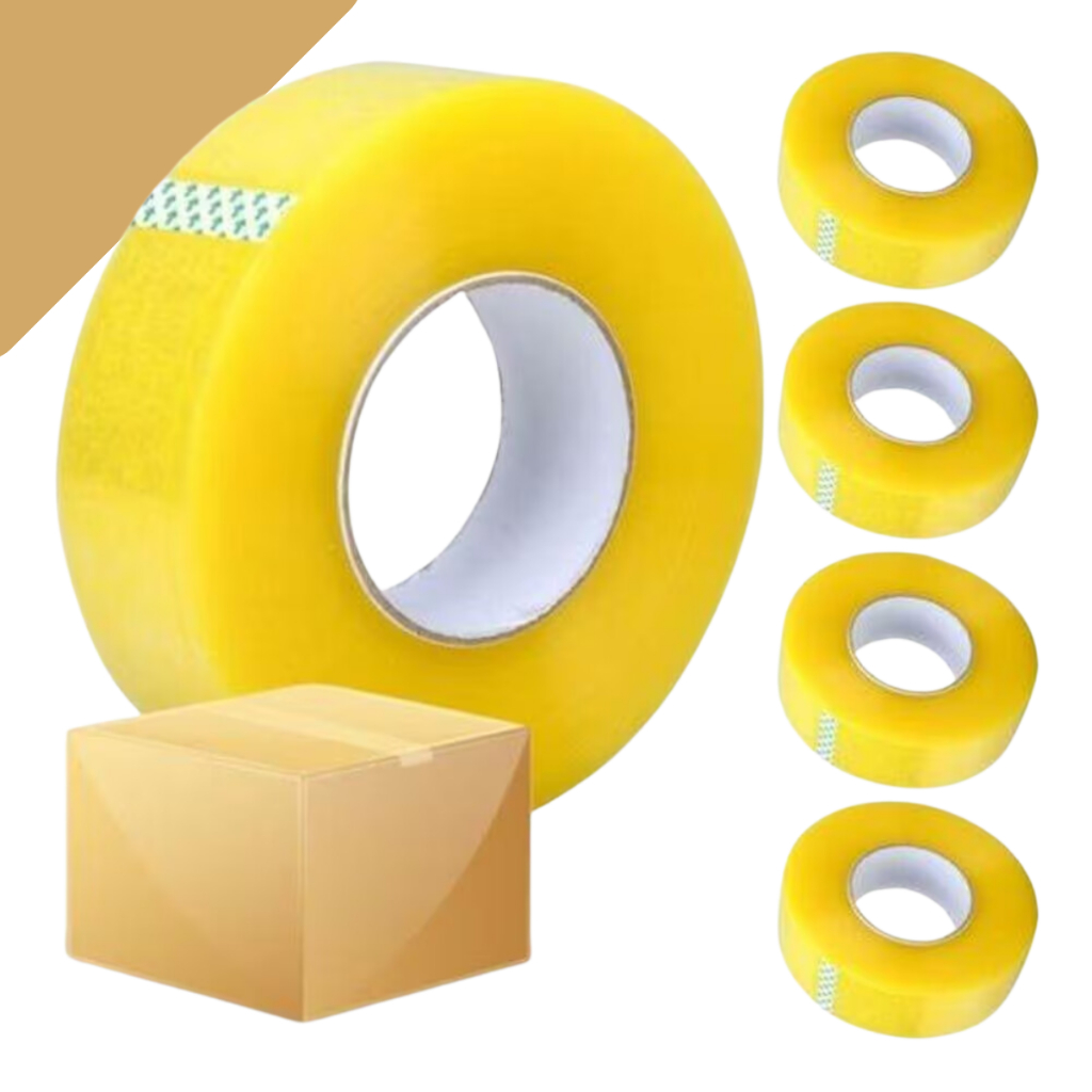 Kit 10 Fitas Durex Larga 40mm 500m Real Transparente Grande Embalar Caixa e Encomendas