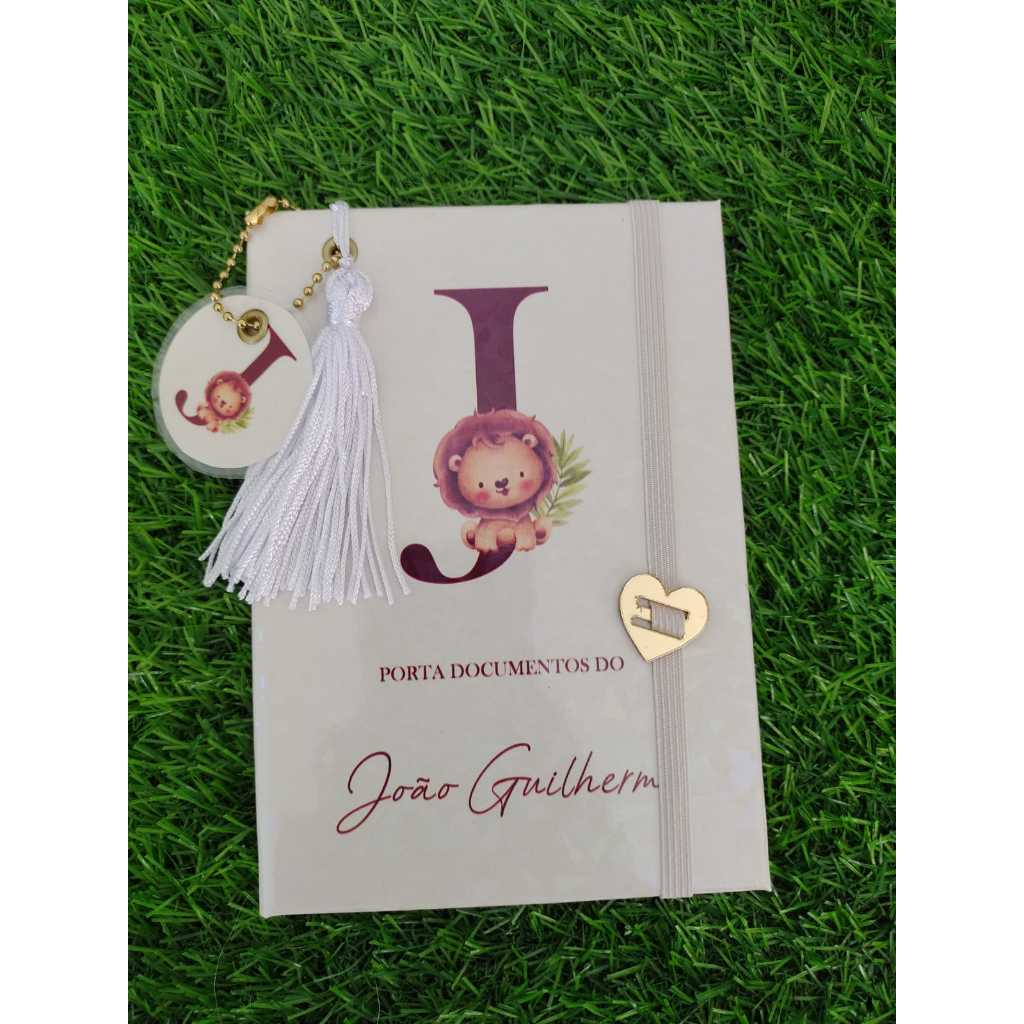 Porta Documento Bebê Alfabeto Safari TAMANHO A6 ( PEQUENO)