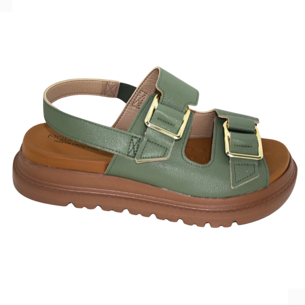 Sandalia Ortopedica Modare Plataforma Fivela Ultraconforto Feminina Original Massageadora Lançamento