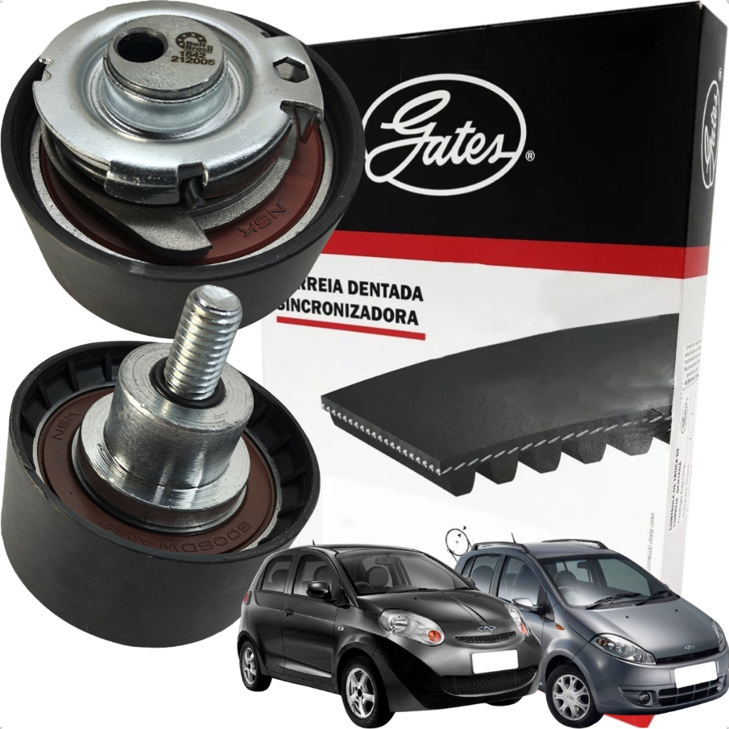 Kit correia dentada tensor Polia Chery Face S18 1.3 16v 2010 2011 2012 2013 2014 2015