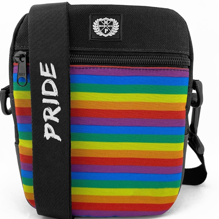Shoulder Bag Transversal Com Alça Regulável Unissex mini bolsa LGBT