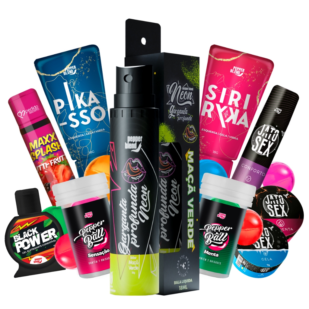 Kit 10 Produtos Sex Shop Erótico Garganta Profunda e Géis Íntimos Comestíveis Bolinhas Explosivas em Oferta na Shopee