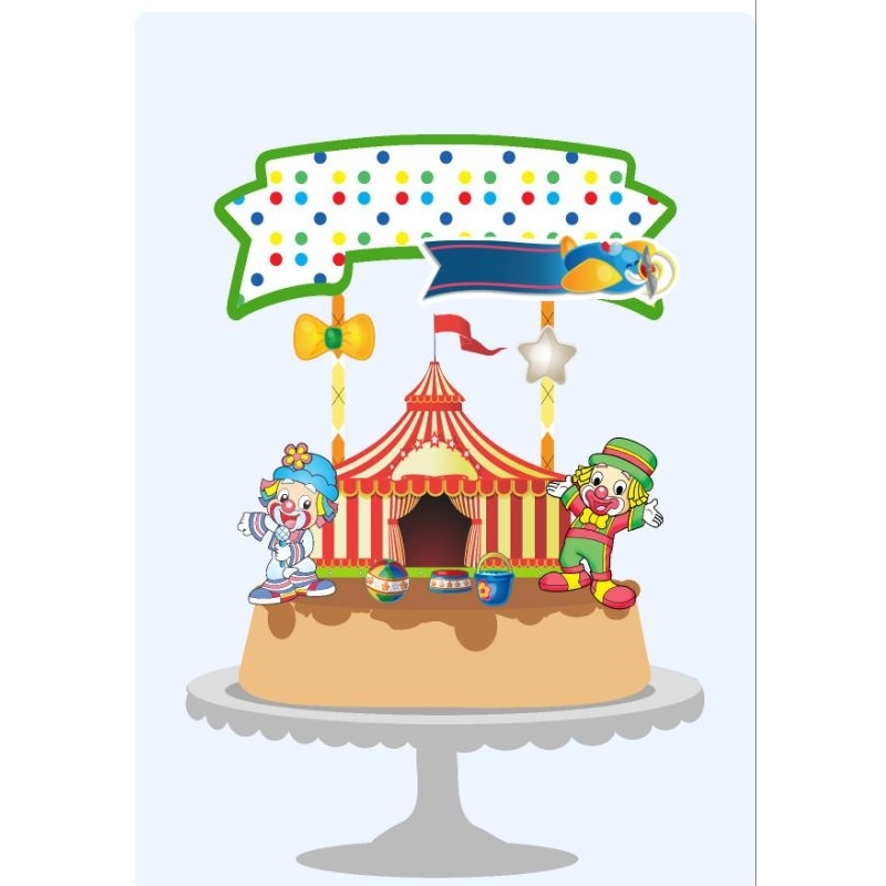 Topo de bolo personalizado Topper aniversário tema Patati Patatá