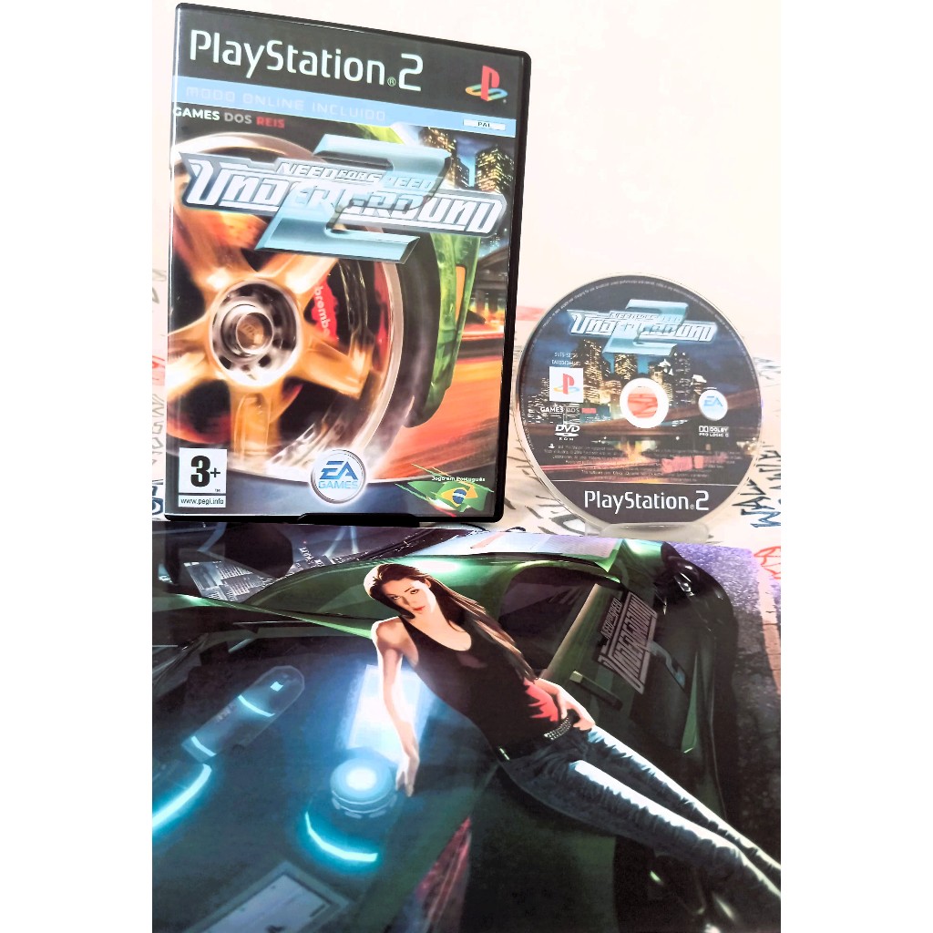 Jogo Need for Speed Underground 2 Dublado em Português para Play 2 Mídia Física
