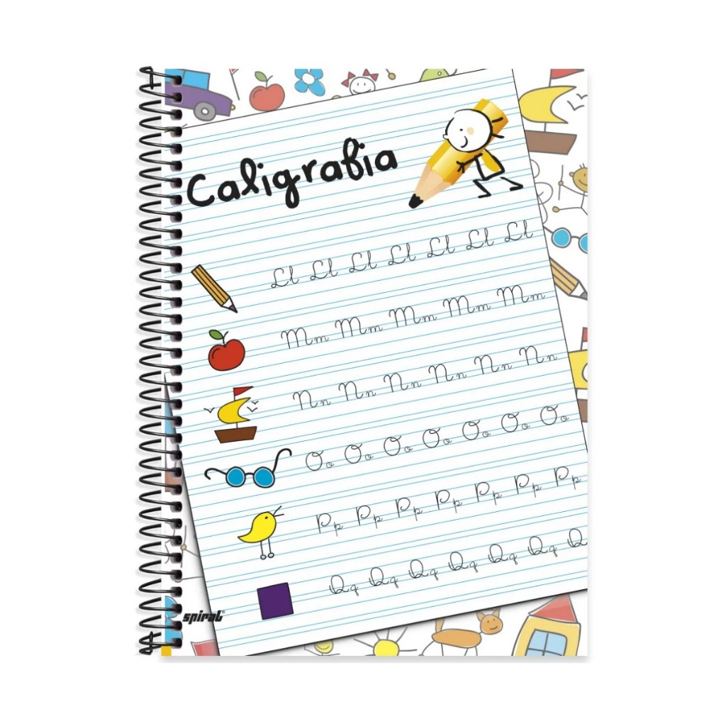 Caderno Caligrafia 96fls Universitário Capa Dura 1x1 - Spiral em Oferta na Shopee