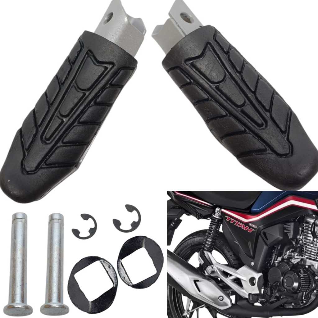 Par Pedaleira Traseira Honda Fan 160 Titan 160 Start 160 2016 2017 2018 2019 2020 2021 2022 2023