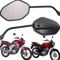 Par Retrovisor Modelo Original Haste Longa Cg 125 150 Titan 160 Fan 160 Start