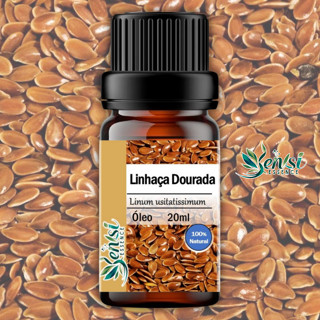 Óleo de Linhaça Dourada - 100% Puro - 20ml - Óleo Vegetal em Oferta na Shopee