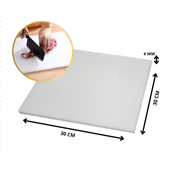 Tábua Quadrada De Corte Placa De Polietileno Pead Açougue 6mm X 30cm X 30cm em Oferta na Shopee