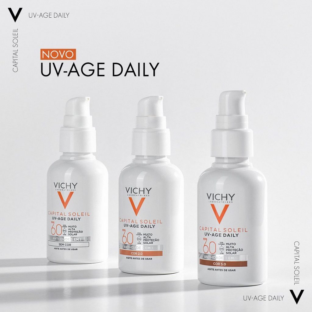 Protetor Solar Facial UV-Age Daily FPS60 - 40g em Oferta na Shopee
