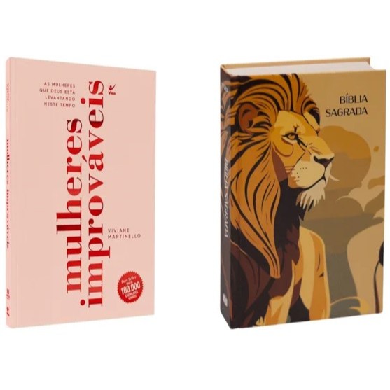 Kit Mulheres Improváveis | Viviane Martinello + Bíblia Sagrada NVI | Leão Rei - Books & Magazines