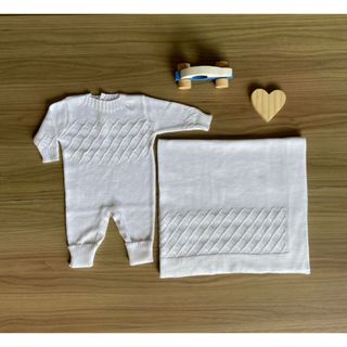Kit Macacão Manta Saìda Maternidade  Menino Menina Bebê Tricô RN