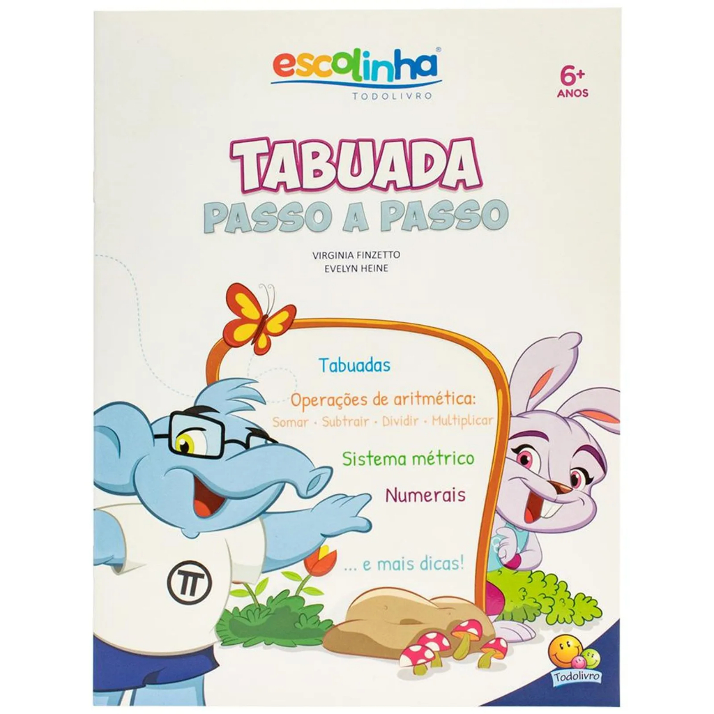 Livro e apoio escolar tabuada passo a passo em Oferta na Shopee