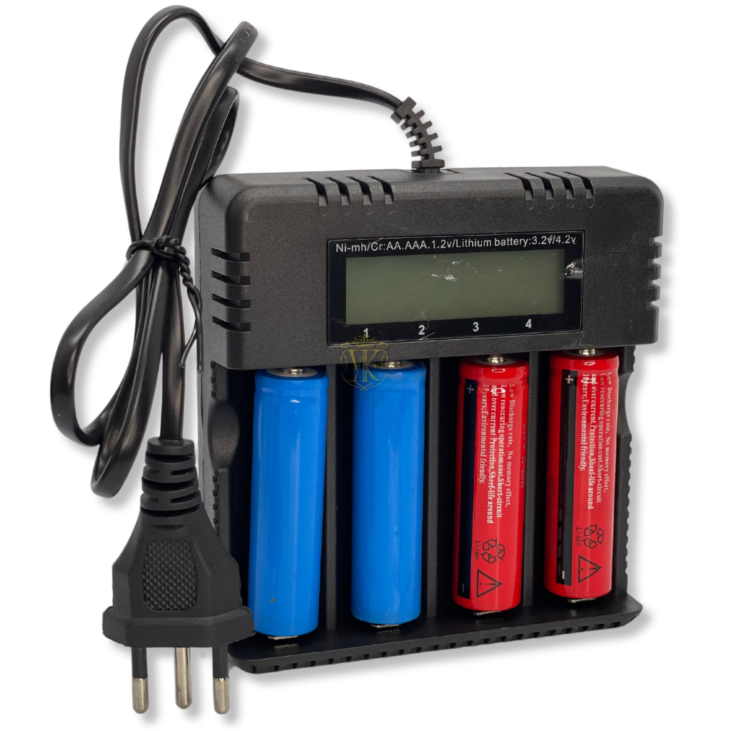 Carregador de Pilhas 4 Compartimentos Universal Tela LED Carregue Inteligente Gaste Menos em Oferta na Shopee