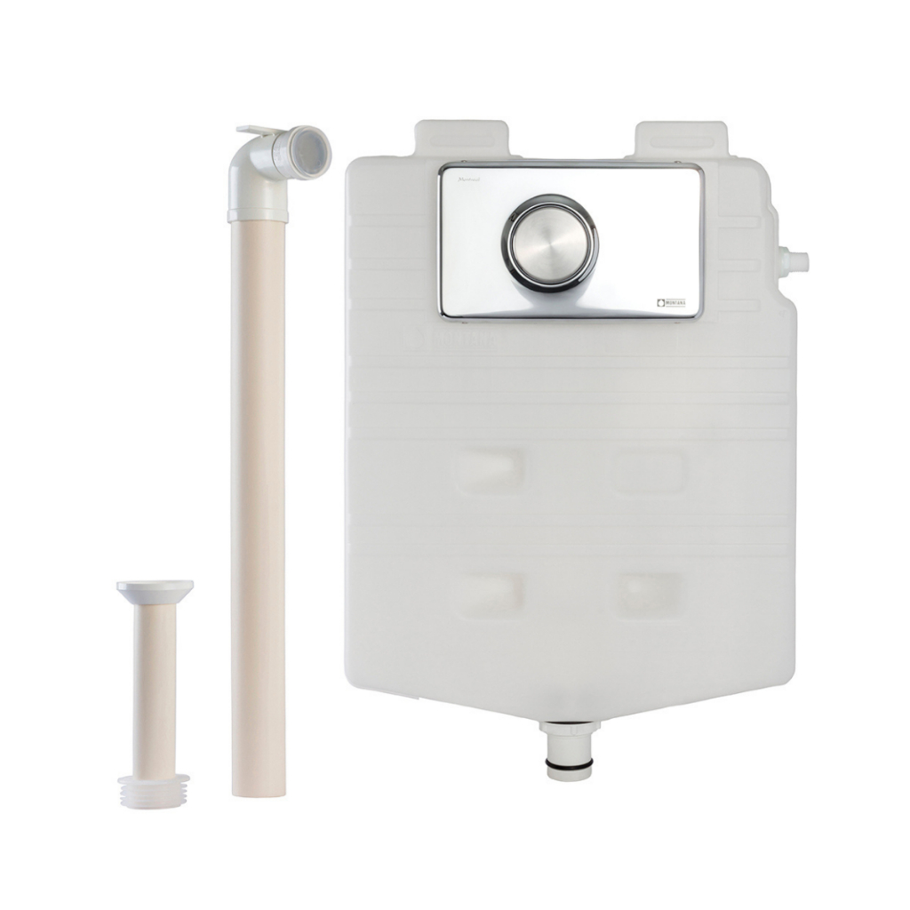 Caixa Descarga Embutir  M9000 Com Acabamento Montreal Aço Inox Montana Hydro