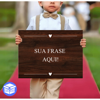 Plaquinha Para Casamento Á Frase Dos Noivos Personalizada Sua Frase em Oferta na Shopee
