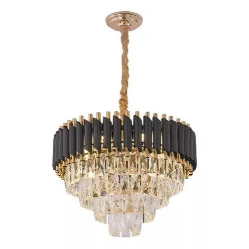 Lustre Pendente Nitrolux Ltr-010p Âmbar E Preto E14 Bivolt CRISTAL