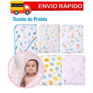 Toalha Fralda Soft Dupla Camada Bebê Recem Nascido Seca Muito papi