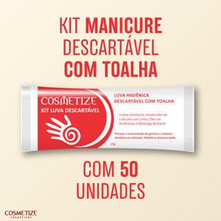100 - Kit Manicure Descartável com Toalha C/50UN Cosmetize em Oferta na Shopee