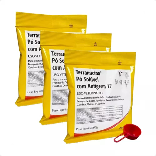 Terramicina Pó Solúvel com Antigerm 77 - 100 g com dosador em Oferta na Shopee