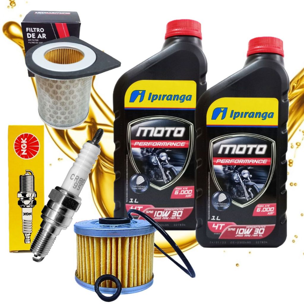 Kit Revisão Para Cbx 250 Twister 2001-2008 Troca Óleo 10w30 Filtros e Vela Ngk em Oferta na Shopee