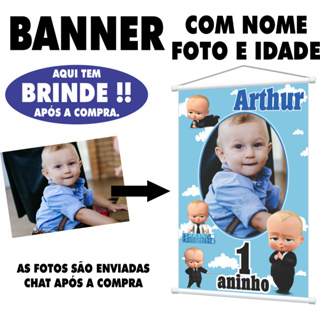 Painel Banner Poderoso Chefinho personalizado festa aniversário em Oferta na Shopee