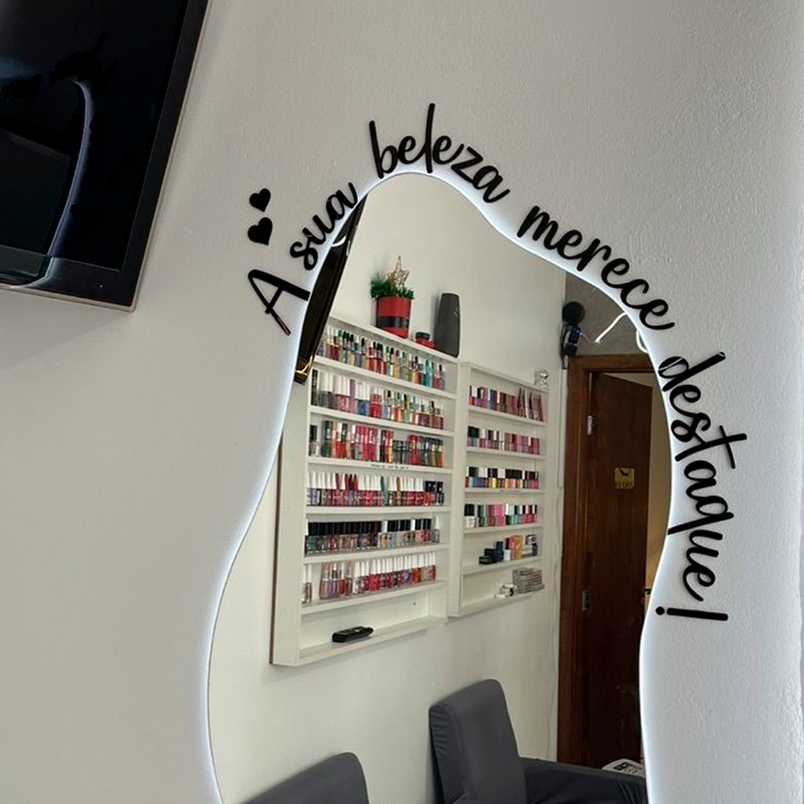 Frases Decorativas em Acrílico Espelhado a sua Beleza Merece Destaque Para Espelho Parede Salão Stud