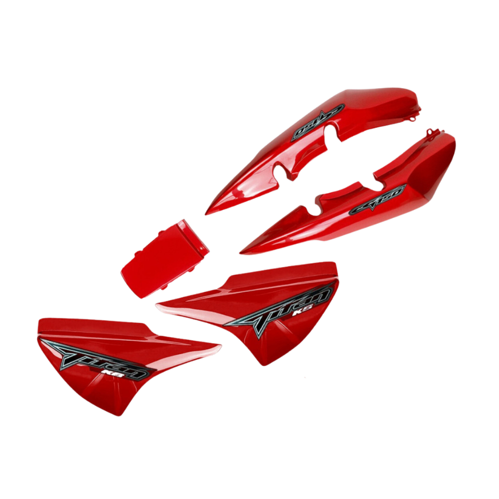 Carenagem Titan 150 Rabeta + Tampa Lateral + Adesivos 2004 Até 2008