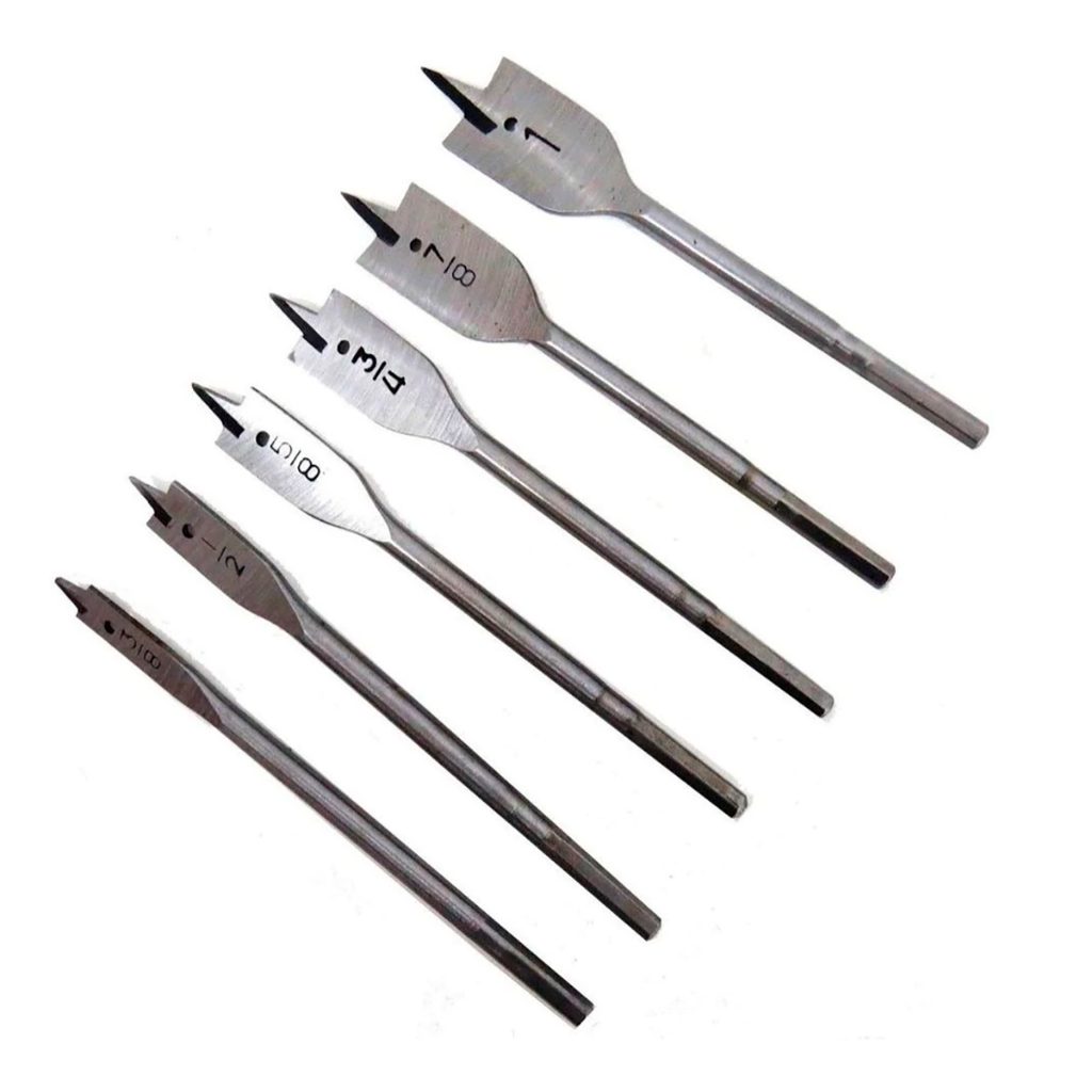 Jogo De Broca Chata Para Madeira Com 6 Pecas Bestfer em Oferta na Shopee