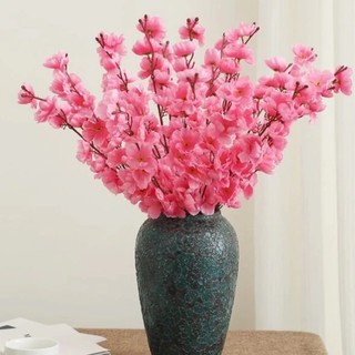Flores Artificiais 60cm Ramo De Pessegueiro, Flor de Pêssego Decoração Festas, Casamento, Sala FR801488
