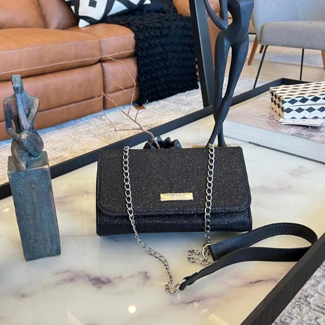 Bolsa Feminina Pequena de Lado Transversal de Festa Brilho Glamour — R$ 35,97 em Shopee, 64% OFF