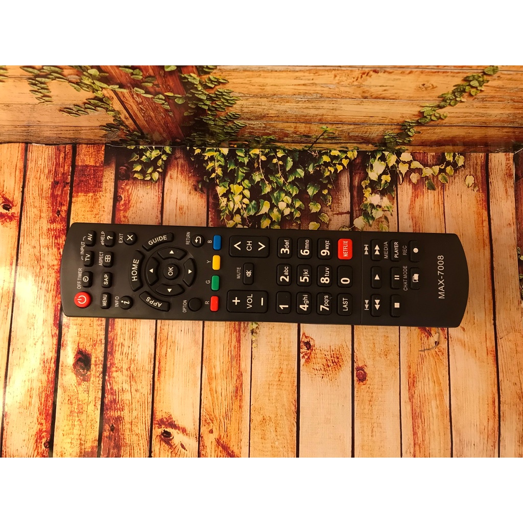 controle remoto tv panasonic com botão netflix   max - 7008