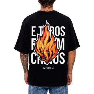 Camiseta Masculina Oversized ou T-shirt Gospel Frase E todos forem cheios Religiosa Cristã Premium em Oferta na Shopee