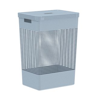 Cesto De Roupa Suja Grid Ou 49l Para Banheiro Lavanderia 38 x 28 x 55,2 cm
