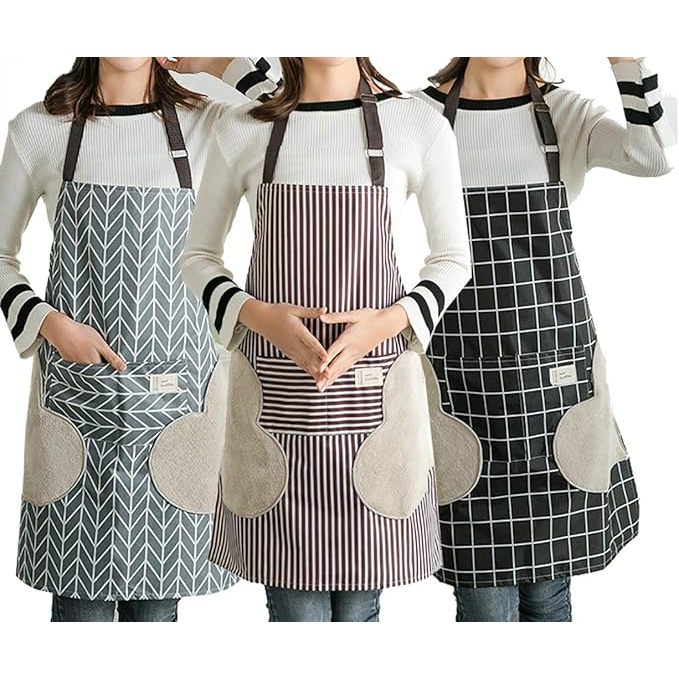 kit 2 Avental De Cozinha A prova D' Água Impermeável  Cores  Sortidas Luca Fashion Luca