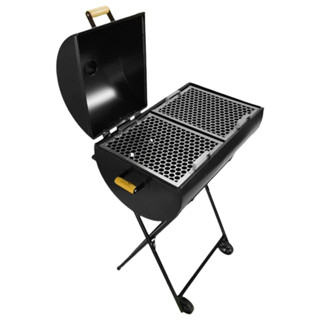 Churrasqueira Portátil Conjugada Bafo e Grill Com Carrinho Para Locomoção em Oferta na Shopee