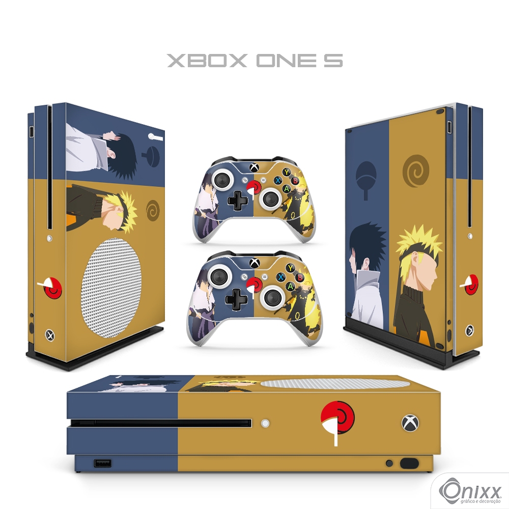 Skin XBOX ONE S Adesiva Naruto e Sasuke Minimalist