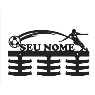 Suporte Medalhas Placa Porta Medalha Personalizado Futebol Jogador Nome