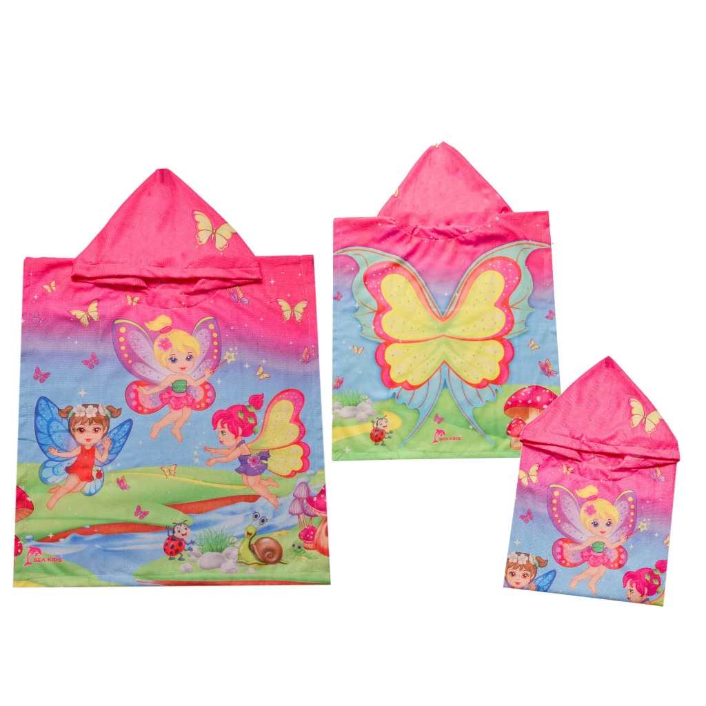 Toalha Poncho Macia Infantil Fadinha