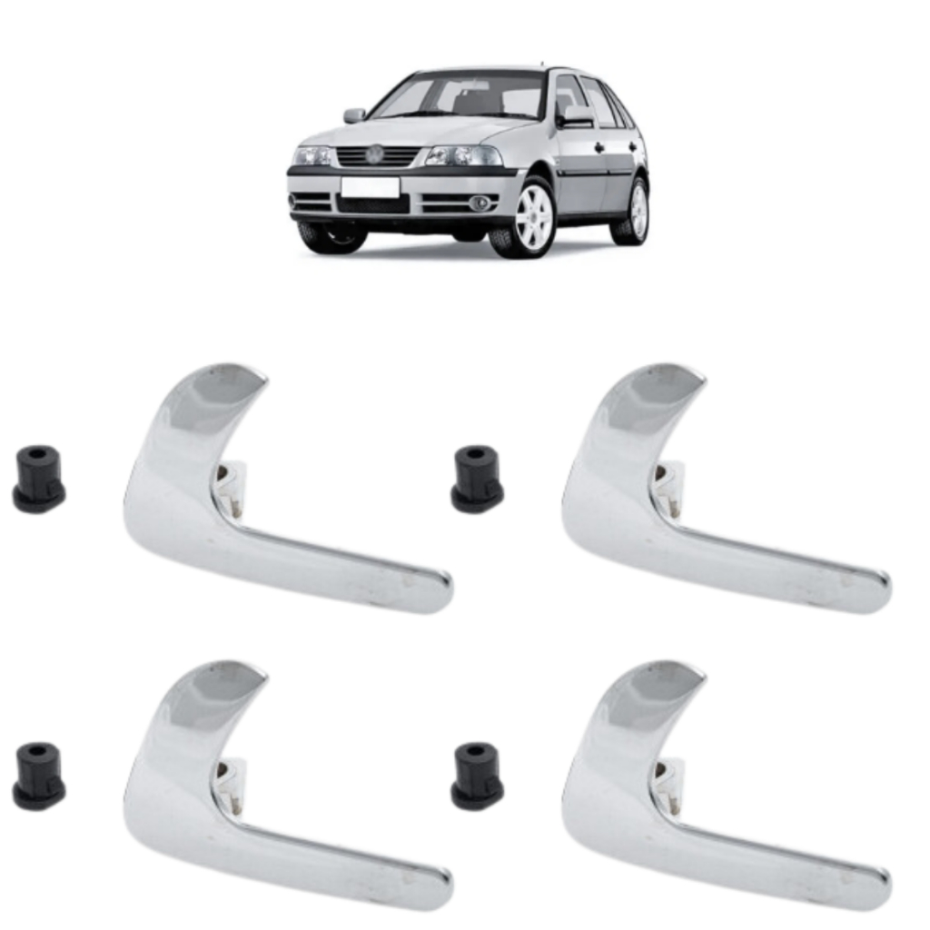 Jogo 4 Maçanetas Gatilho Puxador Interno Gol Parati Saveiro G2 G3 em Oferta na Shopee