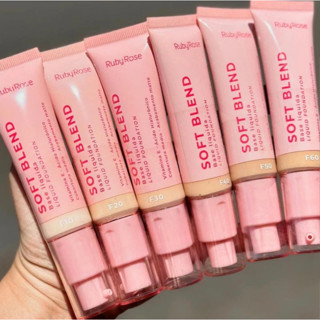 Base Líquida Soft Blend acabamento Matte Cobertura Média 30g | Ruby Rose em Oferta na Shopee