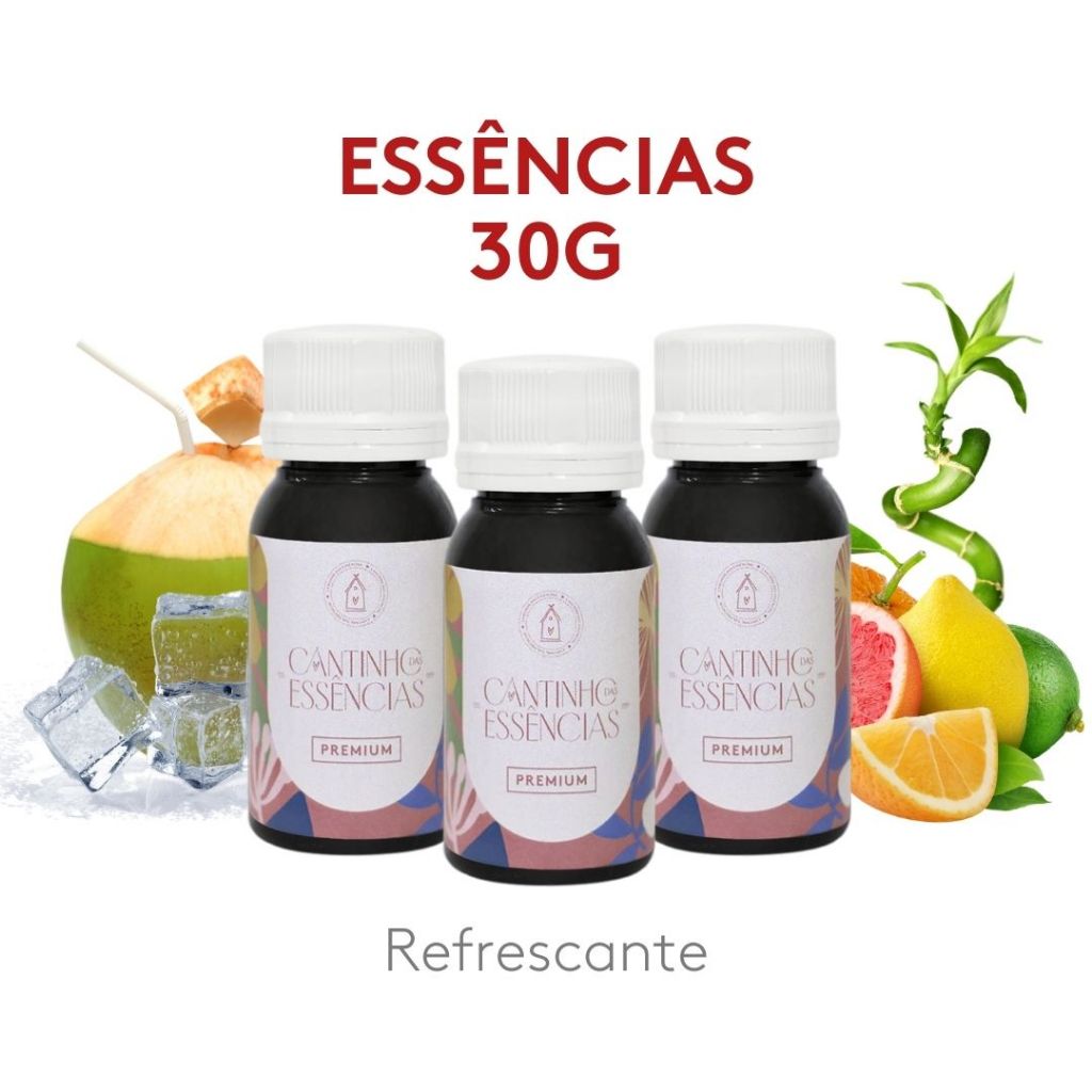 Essências Aromas Refrescantes p/ Sabonetes, Aromatizadores, Cosméticos e Difusores elétricos - Linha Premium